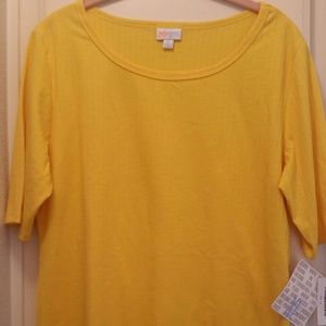 LuLaRoe Gigi top - yellow / sz XL